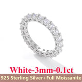Full Moissanite Diamond Ring For Men Women S925 Sterling Silver Jewelry - Gemstone Gold