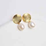 Genuine Vintage Freshwater Pearl 925 Sterling Silver Earring women's Fine jewelry - Genuine - Gemstone