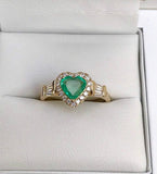 Gold Heart Ring for Women Fashion Inlaid Zircon Wedding Engagement Jewelry - Gemstone Gold