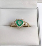 Gold Heart Ring for Women Fashion Inlaid Zircon Wedding Engagement Jewelry - Gemstone Gold