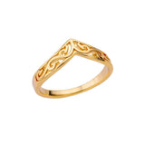 Gold Plant Totem Ring For Women Female Wedding Party Finger Jewelry - Gemstone Gold