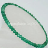 Green Jade Beaded Bracelet Gemstone Women's Bridal Jewelry - Genuine - Gemstone