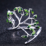 Green Tree Cocktail Ring Party Anniverssary For Women Jewelry - Genuine - Gemstone