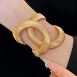 Hollow Gold Snake Bracelet For Women Staggered Open Jewelry - Genuine - Gemstone