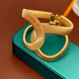 Hollow Gold Snake Bracelet For Women Staggered Open Jewelry - Genuine - Gemstone