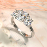 Inlaid Crystal Eternity RingWomen Wedding Silver Engagement Jewelry - Gemstone Gold
