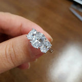 Inlaid Crystal Eternity RingWomen Wedding Silver Engagement Jewelry - Gemstone Gold