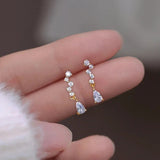 Lady Zircon Drop Earrings Engagement Ceremony Jewelry Exquisite Accessories - Genuine - Gemstone