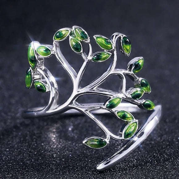Life Tree Cocktail Party Ring Women Birthday Gift For Women Jewelry - Gemstone Gold