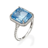 Luxurious Zircon Ring for Women Square AAA Statement Jewelry Wedding - Genuine - Gemstone