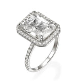 Luxurious Zircon Ring for Women Square AAA Statement Jewelry Wedding - Genuine - Gemstone