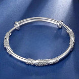 Luxury 925 Sterling Silver Flower Bracelet For Women Solid Light Party Jewelry - Gemstone Gold