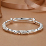 Luxury 925 Sterling Silver Flower Bracelet For Women Solid Light Party Jewelry - Gemstone Gold