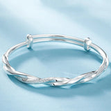 Luxury 925 Sterling Silver Flower Bracelet For Women Solid Light Party Jewelry - Gemstone Gold