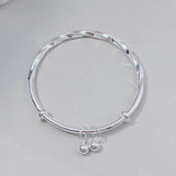 Luxury 925 Sterling Silver Flower Bracelet For Women Solid Light Party Jewelry - Gemstone Gold