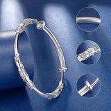 Luxury 925 Sterling Silver Flower Bracelet For Women Solid Light Party Jewelry - Gemstone Gold