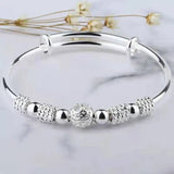 Luxury 925 Sterling Silver Flower Bracelet For Women Solid Light Party Jewelry - Gemstone Gold