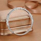 Luxury 925 Sterling Silver Flower Bracelet For Women Solid Light Party Jewelry - Gemstone Gold