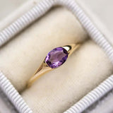 Luxury Amethyst Anniversary Ring for Women Party Birthday Jewelry - Genuine - Gemstone