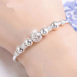 Luxury Bangles Charm Cuff Bracelet 925 Silver For Women Jewelry - Genuine - Gemstone