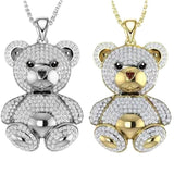 Luxury Bear Pendant Necklace for Women Party Anniversary Jewelry - Genuine - Gemstone