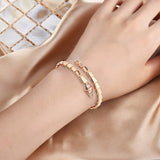 Luxury Bracelet Spring Snake Bone Women Jewelry - Genuine - Gemstone