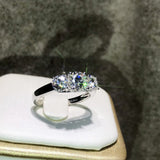 Luxury Clair Diamond Ring Engagement Women Jewelry - Genuine - Gemstone