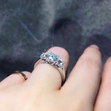 Luxury Clair Diamond Ring Engagement Women Jewelry - Genuine - Gemstone