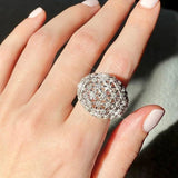 Luxury Cross Zircon Ring Jewelry Women Anniversary Accessories - Genuine - Gemstone