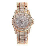 Luxury Diamond Watch 14K Yellow Gold Women Wedding PARTY Jewelry - Genuine - Gemstone