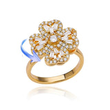 Luxury Four Clover Ring for Women Wedding Jewelry - Genuine - Gemstone