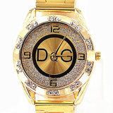 Luxury Gold Wristwatch Quartz Watch For Women Party Jewelry - Genuine - Gemstone