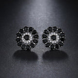 Luxury Green Flower Stud Earings For Women Bridal Jewelry - Genuine - Gemstone