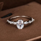 Luxury Heart Engagement Ring Silver For Women Wedding Jewelry - Genuine - Gemstone