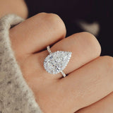 Luxury Heart Engagement Ring Silver For Women Wedding Jewelry - Genuine - Gemstone