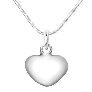 Luxury Heart Pendant Necklace Silver For Women Wedding Jewelry - Genuine - Gemstone