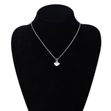 Luxury Heart Pendant Necklace Silver For Women Wedding Jewelry - Genuine - Gemstone