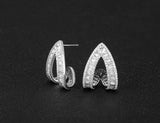 Luxury Multicolor Gemstone Earring Full mirco paved Women Wedding Party Jewelry - Gemstone Gold