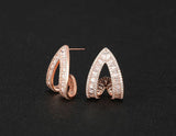 Luxury Multicolor Gemstone Earring Full mirco paved Women Wedding Party Jewelry - Gemstone Gold