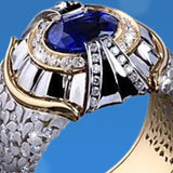 Luxury Natural Royal Blue Ring Men Jewelry Engagement Anniversary - Genuine - Gemstone