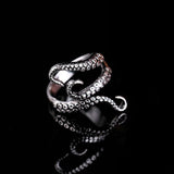 Luxury Octopus Ring Titanium Steel For Women Anniverssary Jewelry - Genuine - Gemstone