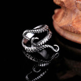 Luxury Octopus Ring Titanium Steel For Women Anniverssary Jewelry - Genuine - Gemstone