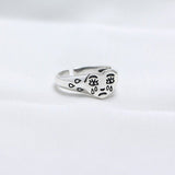 Luxury Retro Silver Ring Women Girls Anniverssary Jewelry Gift - Genuine - Gemstone