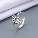 Luxury Retro Silver Ring Women Girls Anniverssary Jewelry Gift - Genuine - Gemstone