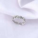 Luxury Retro Silver Ring Women Girls Anniverssary Jewelry Gift - Genuine - Gemstone