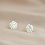 Luxury Rose Stud Earrings for Women 925 sterling silver Wedding Jewelry - Gemstone Gold