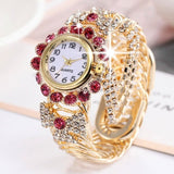 Luxury Sapphire Wristwatch Bracelet Watch Women Wedding Jewelry - Genuine - Gemstone