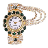 Luxury Sapphire Wristwatch Bracelet Watch Women Wedding Jewelry - Genuine - Gemstone