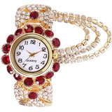 Luxury Sapphire Wristwatch Bracelet Watch Women Wedding Jewelry - Genuine - Gemstone