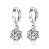 Luxury Zircon Stud Earring 925 Silver Women Wedding Jewelry - Genuine - Gemstone